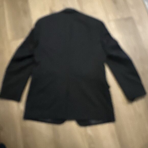 Sport Coat Jacket Men's 38 Reg Black Pin‎ Stripe 100% Wool Preowned - Picture 4 of 10